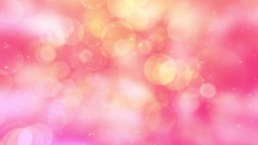 Cute abstract bokeh light background with bright glittering golden twinkling stars on a warm pink orange color gradient. Full HD and looping animation. - Powered by Shutterstock - Get 15% off with code: PIKWIZARD15