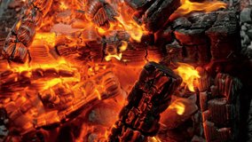 Super Slow Motion of Burning Fireplace with Burned Logs, Embers and Sparks in 1000fps. - Powered by Shutterstock - Get 15% off with code: PIKWIZARD15