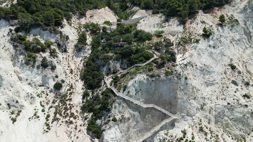 Stairs to the Egremni Beack in Lefkada