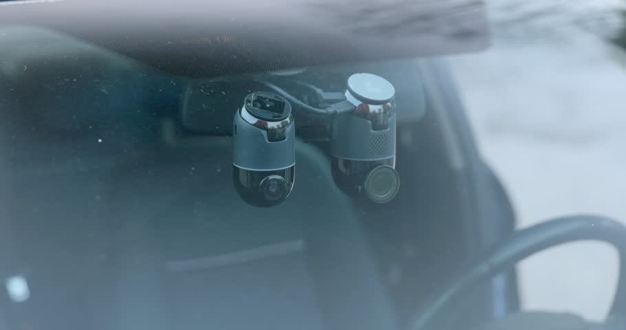 Dual dash cam recording traffic events, ensuring safety and evidence in case of accidents
