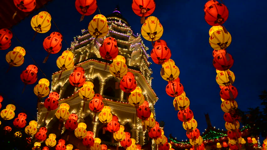 Chinese New Year Decoration at Kek Lok Si Temple, Penang Malaysia