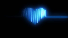 Neon heartbeat and pulse illustration background. heartbeat love symbol with glowing neon. - Powered by Shutterstock - Get 15% off with code: PIKWIZARD15