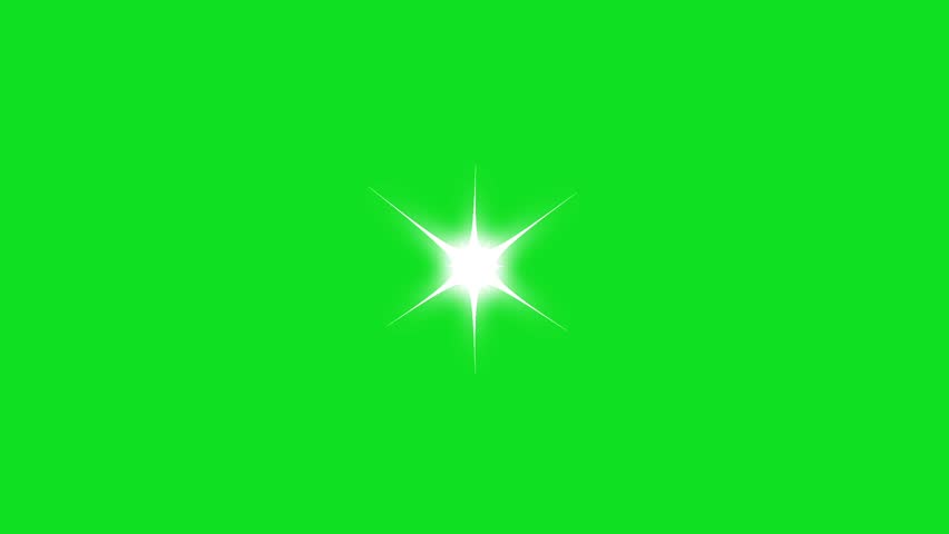 Twinkle Glowing Star Green Screen Sparkling Animated Light Effect for Video Editing 4k video.