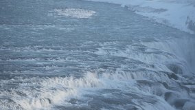View of the Gullfoss Waterfall in the canyon of the Hvita River in winter, Golden Circle, Western Region, Iceland - Powered by Shutterstock - Get 15% off with code: PIKWIZARD15