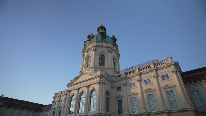 Charlottenburg Palace in Schloss Charlottenburg at dusk, Berlin, Germany