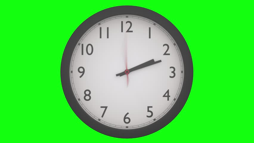Fast Clock Time-Lapse - Full Rotation on Green Screen Background - Powered by Shutterstock - Get 15% off with code: PIKWIZARD15