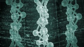 Cloud computing icons connected over DNA strand and binary coding animation. Technology, innovation, digital, network, data, biotechnology - Powered by Shutterstock - Get 15% off with code: PIKWIZARD15