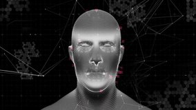 Animation of technology icons connecting over abstract human head silhouette. connectivity, innovation, digital, network, futuristic, interface - Powered by Shutterstock - Get 15% off with code: PIKWIZARD15