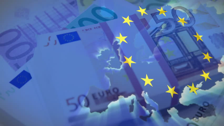 European Union stars forming animation over euro banknotes and Europe map. Finance, currency, banking, economy, trade, investment - Powered by Shutterstock - Get 15% off with code: PIKWIZARD15