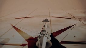 Digital network connections and geometric shapes overlay on map with compass. Technology, connectivity, geometry, data, communication, innovation - Powered by Shutterstock - Get 15% off with code: PIKWIZARD15