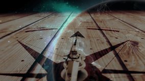 Creating animation with compass and globe for global navigation concept. cartography, geography, exploration, travel, journey, discovery - Powered by Shutterstock - Get 15% off with code: PIKWIZARD15