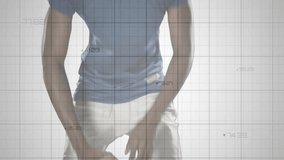 American football player with helmet over declining financial graph animation. Sports, athlete, finance, investment, stock market, decline - Powered by Shutterstock - Get 15% off with code: PIKWIZARD15