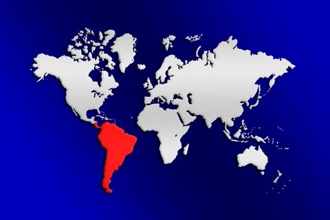 South American continent blinking red