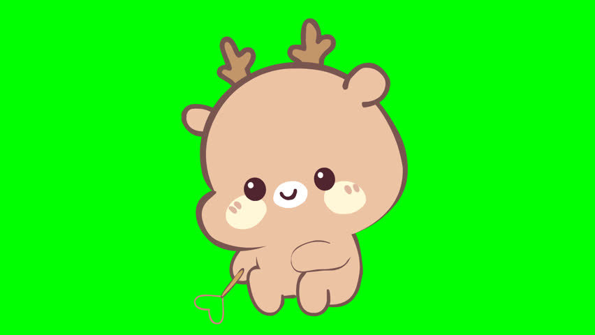 A cute and adorable cartoon Deer