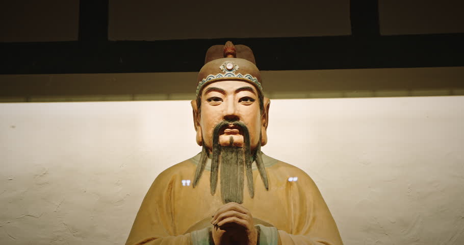 Chengdu, Sichuan, China. Statue Of Liu Bei, Close Up View. First Emperor Of Shu In Three Kingdom Period. Three Kingdoms Period. Wuhou Memorial Temple.