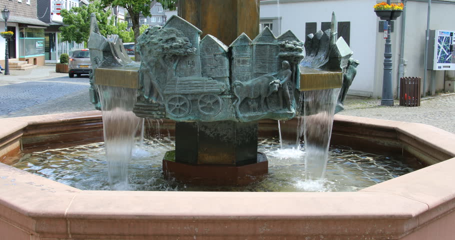 beautiful Fountain in the City center of Bad Lassphe
