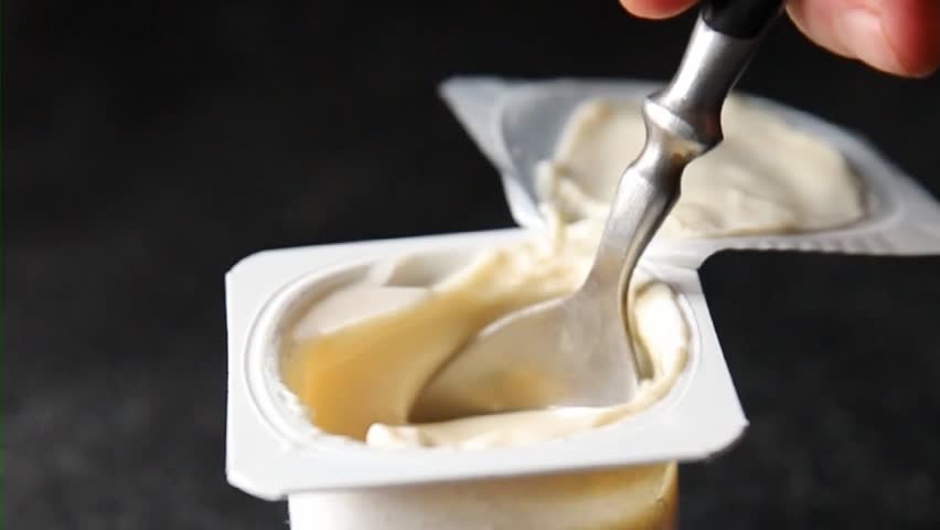 Yogurt fresh tasty fermented milk natural product tasty fresh delicious gourmet food background on table rustic food top view copy space