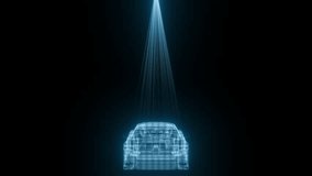 Abstract holographic car. Computer generated 3d render - Powered by Shutterstock - Get 15% off with code: PIKWIZARD15