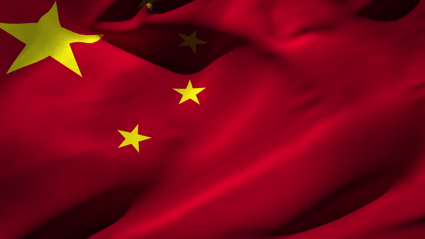 Waving Chinese flag with elegant script overlay saying Happy Thanksgiving animation. Celebration, tradition, gratitude, culture, holiday, banner