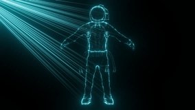 Holographic Astronaut. Computer generated 3d render - Powered by Shutterstock - Get 15% off with code: PIKWIZARD15