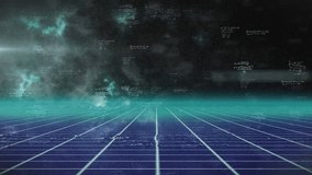 Futuristic cosmic background with animation of mathematical equations and graphs. Abstract, science, mathematics, digital, holographic, space - Powered by Shutterstock - Get 15% off with code: PIKWIZARD15