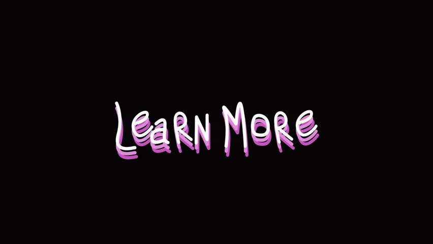 Animation of Learn More text over pixelated background with numbers in school. Education, technology, e-learning, digital, typography, data
