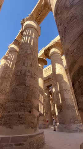 A view of ancient temples, low angle shot
