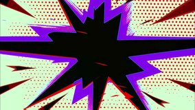 2d cartoon animated comic-style seamless loop background with vibrant colors, dynamic bursts, Perfect for action scenes, motion graphics, and fun cartoon intros - Powered by Shutterstock - Get 15% off with code: PIKWIZARD15