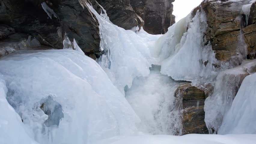 Frozen Waterfall - Majestic Winter Nature Scene, NORWAY