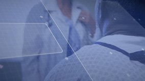 Healthcare professionals using medical technology with data processing animation overlay. innovation, digital, futuristic, analysis, network - Powered by Shutterstock - Get 15% off with code: PIKWIZARD15