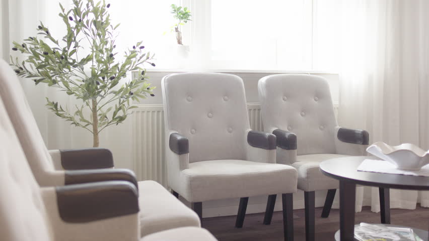 Empty chairs in a modern waiting room, slider