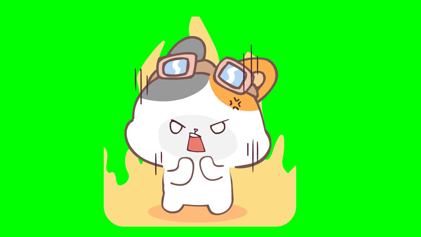  A charming cat character animation, perfect for enhancing emotions in your videos!