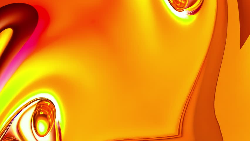 Molten Gold Liquid Animation with Glossy Swirls and Metallic Reflections in Warm Orange and Yellow Tones, Flowing in a Hypnotic Upward Motion