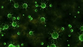 Animation of many viruses in the background. Bacteria moving in space. Animated virus cells under a microscope. Pathogens. Outbreak of bacteria and viruses, pathogens. Pandemic idea. 3D Illustration - Powered by Shutterstock - Get 15% off with code: PIKWIZARD15