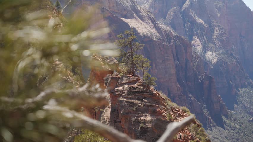 Angel landing hike in distance