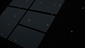 Joystick icon with animation over digital interface featuring futuristic graphs. Technology, innovation, gaming, dashboard, multimedia, data - Powered by Shutterstock - Get 15% off with code: PIKWIZARD15