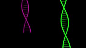 Animation of DNA strands and geometric shapes with NFT text on dark background. Digital, blockchain, technology, futuristic, genetics, molecular - Powered by Shutterstock - Get 15% off with code: PIKWIZARD15