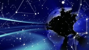 Animation showing digital interface processing numbers over abstract blue background. Technology, data, futuristic - Powered by Shutterstock - Get 15% off with code: PIKWIZARD15