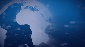 Digital icons and data processing animation over world map in blue tones. Technology, network, global, information, communication, cyberspace - Powered by Shutterstock - Get 15% off with code: PIKWIZARD15