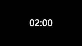 2 minute countdown. Timer with numbers animation. 2 minutes to 0 second animation. - Powered by Shutterstock - Get 15% off with code: PIKWIZARD15