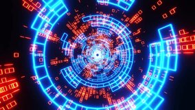 Abstract neon tunnel with binary code data horizontal background - Powered by Shutterstock - Get 15% off with code: PIKWIZARD15