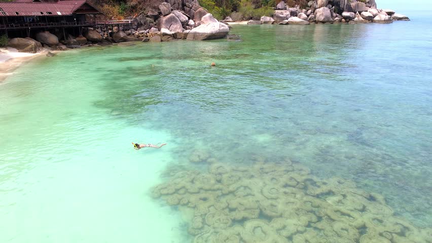 Thailand Beach Aerial View. High quality 4k footage