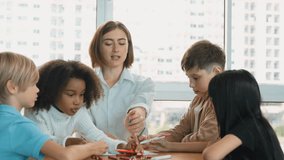 Panorama shot of diverse student and smart teacher drawing and coloring by using marker or crayon at drawing book. Learner using drawing book together in art lesson. Creative activity. Erudition. - Powered by Shutterstock - Get 15% off with code: PIKWIZARD15