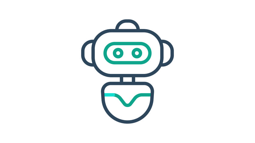Robot animated icon. suitable for user interface, provide visual feedback and more. alpha channel, transparent background