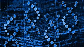 Animation of mathematical graphs with blue data points over grid background in school. analytics, statistics, education, mathematics, visualization, scholarly - Powered by Shutterstock - Get 15% off with code: PIKWIZARD15