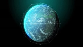 Digital clock face with data processing animation over glowing globe. Technology, futuristic, global, network, innovation - Powered by Shutterstock - Get 15% off with code: PIKWIZARD15