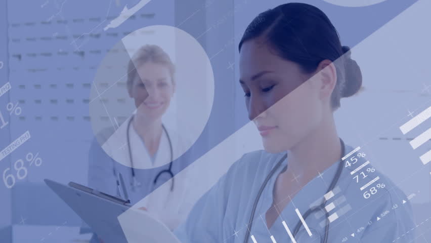 In school, medical professionals using animation for global health data visualization. Healthcare, innovation, technology, education, research - Powered by Shutterstock - Get 15% off with code: PIKWIZARD15