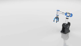 3d rendering metallic ai robotic gripper arm with empty space 4k footage - Powered by Shutterstock - Get 15% off with code: PIKWIZARD15