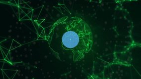 Animation of email icons connecting over digital globe with green background. communication, global, networking, technology, connection, internet - Powered by Shutterstock - Get 15% off with code: PIKWIZARD15