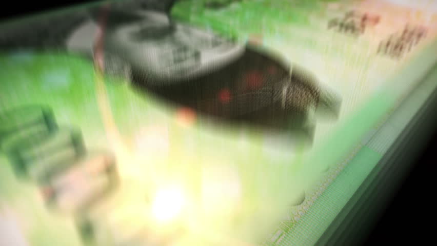 South Korea money Korean Won counting. 100 AWG banknotes. Fast cash note count macro loop. Business, finance and economy. Loopable and seamless concept.